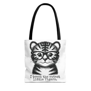 Mascotte de tigre fourre-tout pour enseignant du préscolaire Sac pour enseignant du primaire Cadeau pour enseignant de maternelle préscolaire Cadeau de remerciement pour enseignant Cartable tigres Cadeau de rentrée