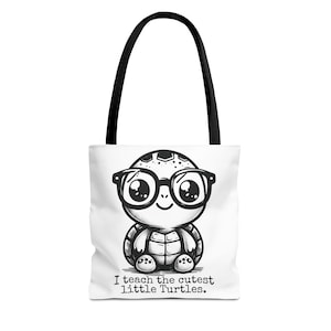 Mascotte de tortue fourre-tout pour enseignant du préscolaire Sac pour enseignant du primaire Cadeau enseignant PreK Cadeau remerciement pour enseignant Cartable tortues Rentrée