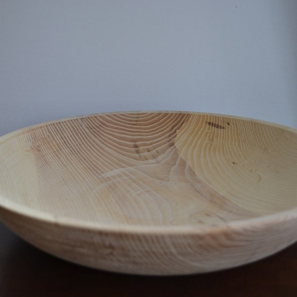 UNFINISHED Large Handmade Connecticut Ash Wood Bowl 14” D x 3” H