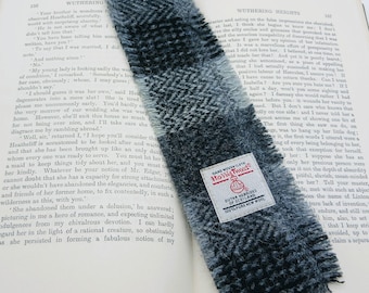 Harris Tweed Bookmark /Grey Herringbone Check / UK free P&P / Handmade