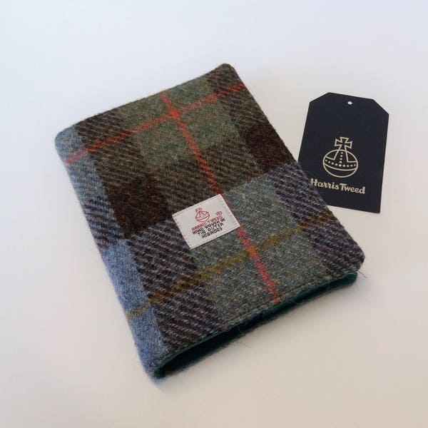 Small HARRIS TWEED Covered Notebook / MacLeod Tartan / Handmade in Scotland