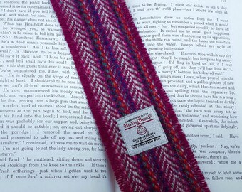 Harris Tweed Bookmark / Pink and Purple Striped/ UK free P&P / Handmade