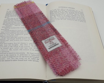 Harris Tweed Bookmark / Dusty Pink / UK free P&P / Handmade