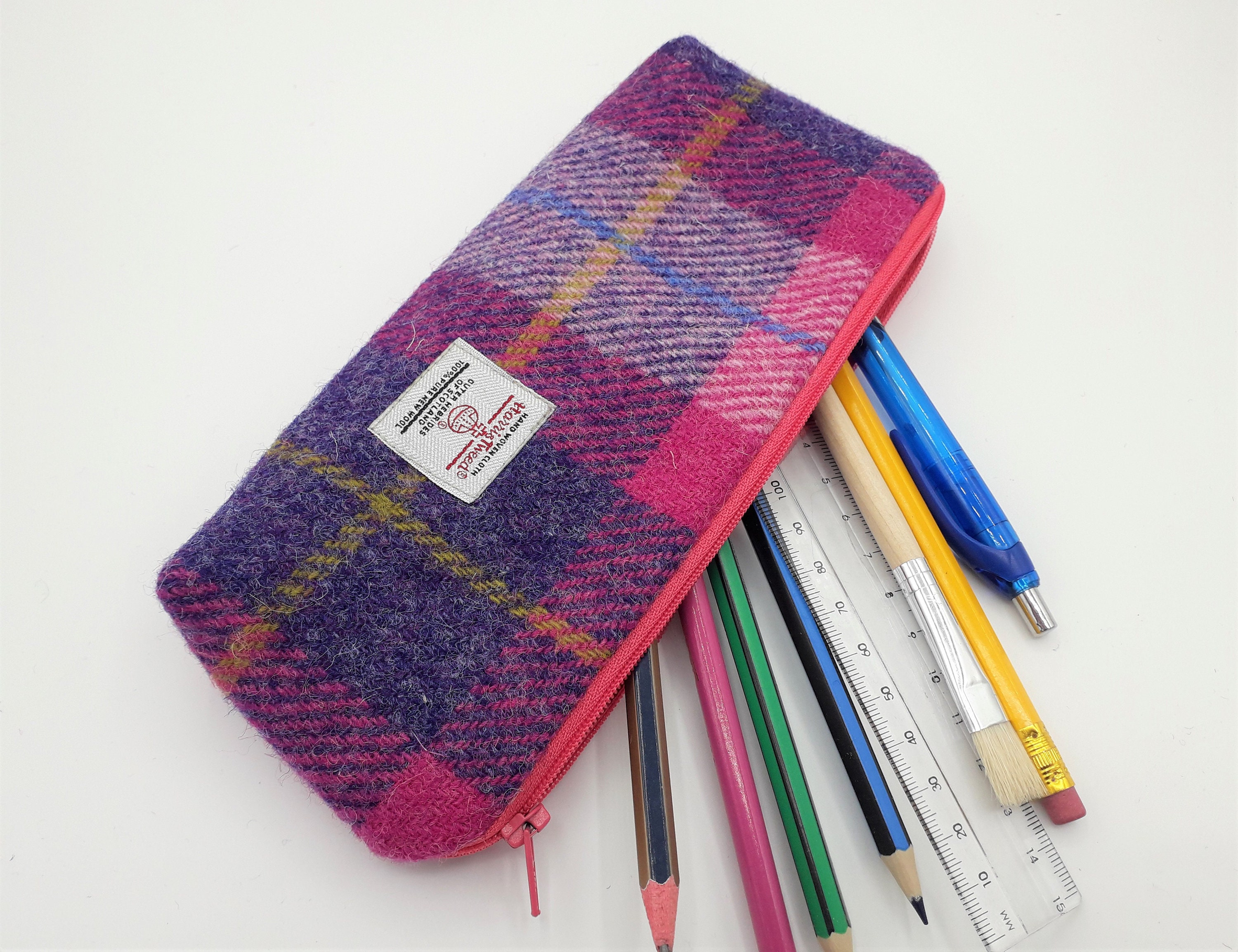  Supdreamc for Tartan Plaid Pattern Pencil Bag Pen Case