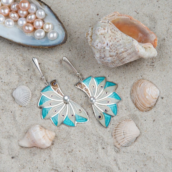 Etsy on sale enamel earrings