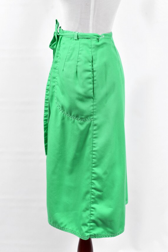 1970's Kelly Green Contrast Stitch High-waisted A… - image 3