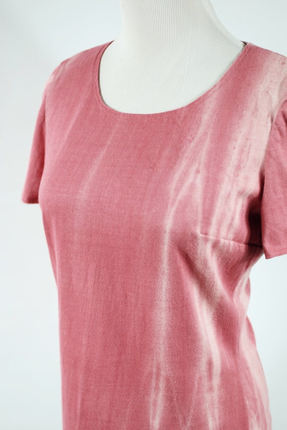 Vtg 1970's Handmade Pink Tie-dye Cotton T-shirt - image 5