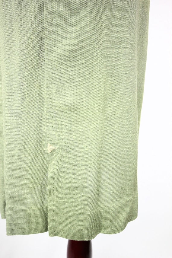 1950's Pistachio Green Embroidered Highwaisted Pe… - image 6