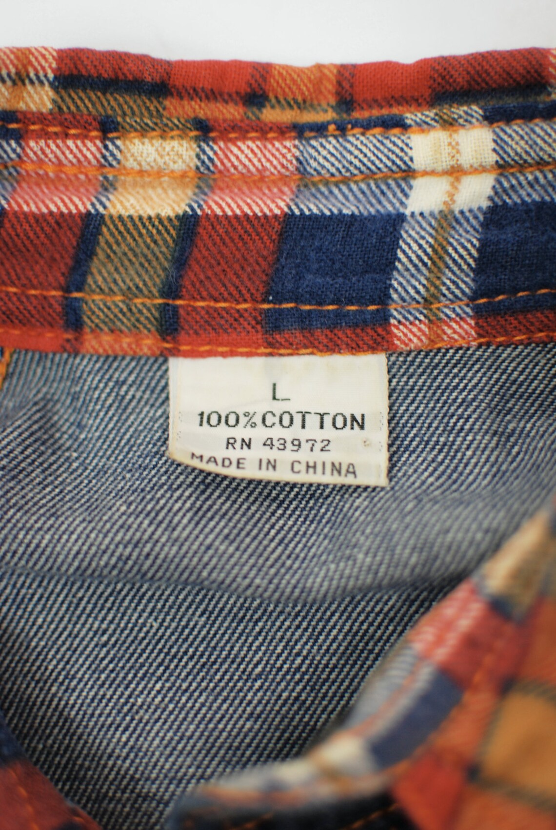 1970's Plaid Flannel Lined Denim Jacket | Etsy
