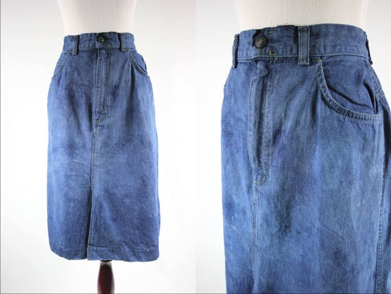 1970's Indigo Shibori Dyed High-waisted Straight D