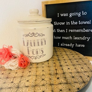 Laundry Pod Jar, Laundry Pod Storage, Laundry Pod Container, Laundry Pod Holder, Farmhouse Laundry, Laundry Decor, Laundry Room Canister