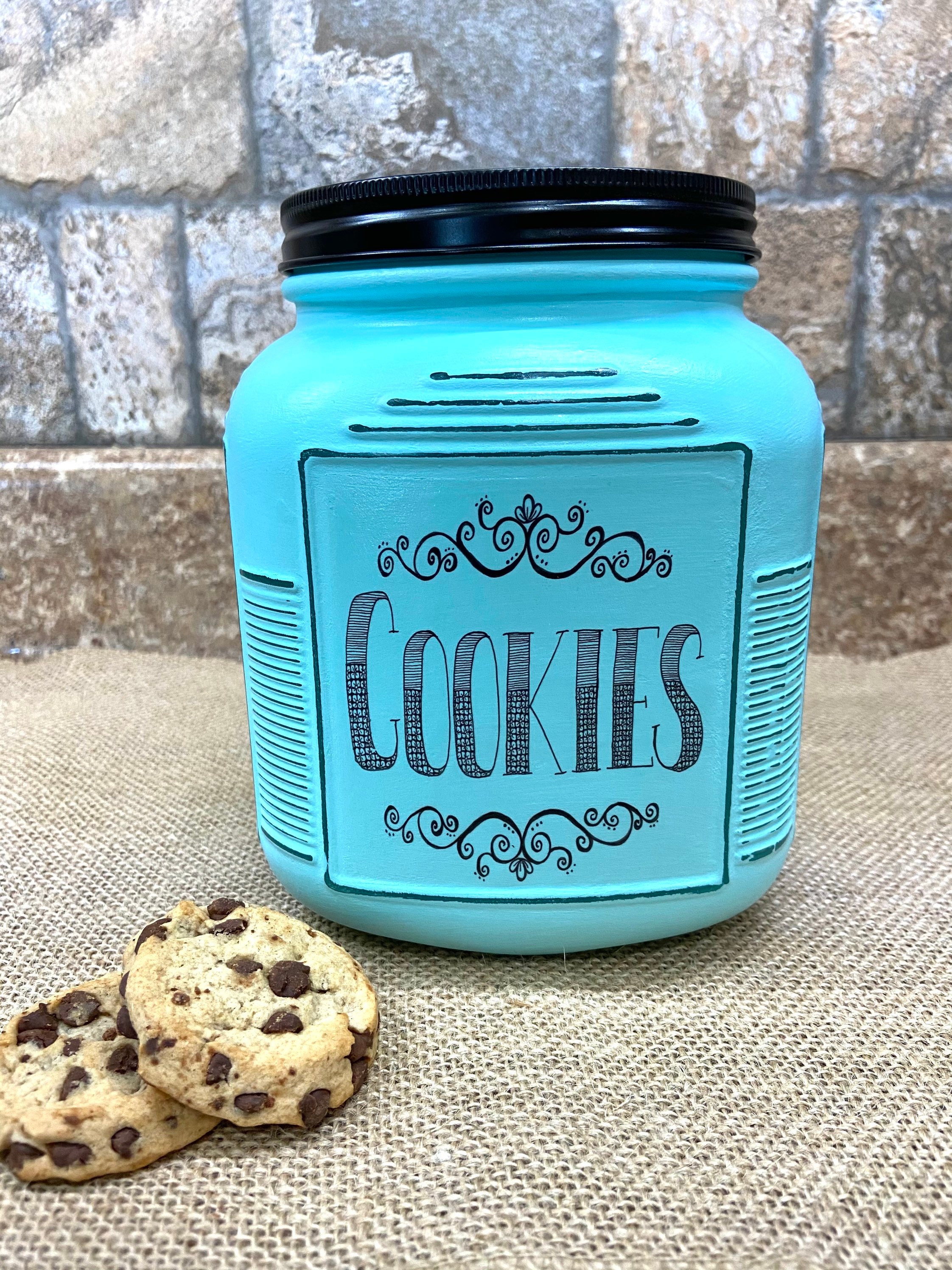 Rustic Cookie Jar Farmhouse Cookie Jar Glass Cookie Jar Etsy