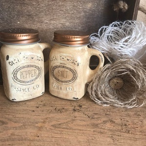 Mason Jar Salt and Pepper Shakers, Rustic Salt and Pepper Shakers, Salt and Pepper Shakers, Farmhouse Decor, Farmhouse Kitchen