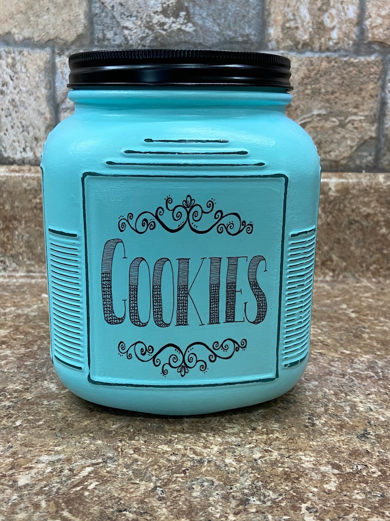 Rustic Cookie Jar Farmhouse Cookie Jar Gallon Glass Cookie Etsy