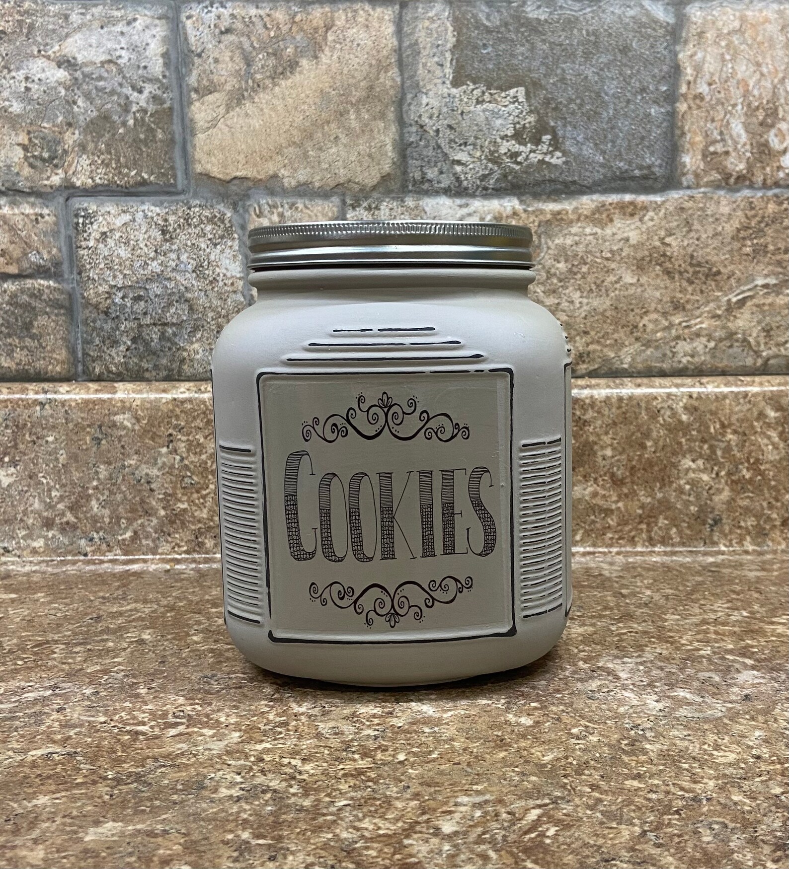 Rustic Cookie Jar Farmhouse Cookie Jar Gallon Glass Cookie Etsy