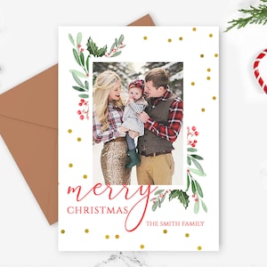 Kerstkaarten met foto, kerstfotokaart, afdrukbare kerstkaart, kerstkaartsjabloon, fotokaarten kerst