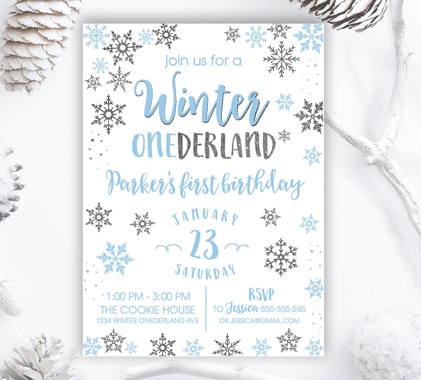 Winter ONEderland invitation boy Winter ONEderland Boy | Etsy