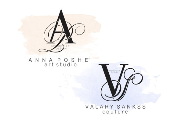 Custom Logo Design Custom Initials Logo Luxury Logo Design Etsy