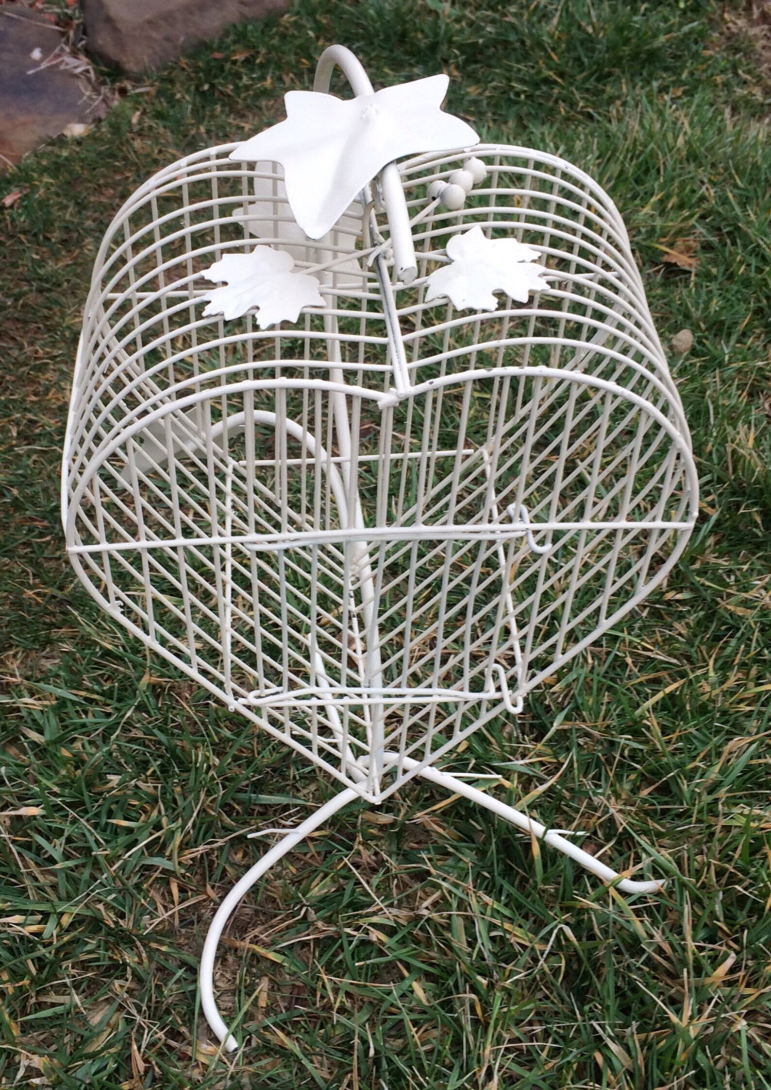 Vintage heart shaped bird cages/ metal bird cage/ hanging bird Etsy