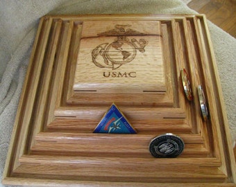 US Marine Corps Challenge Coin Display, Military Challenge Coin Display, Challenge Coin, Challenge Coin Display, Coin Display