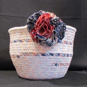 Red, White and Blue rope bowl