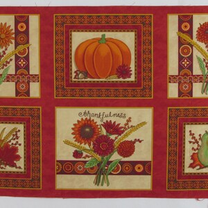 Pumpkin and Spice fabric panel by Deb Strain