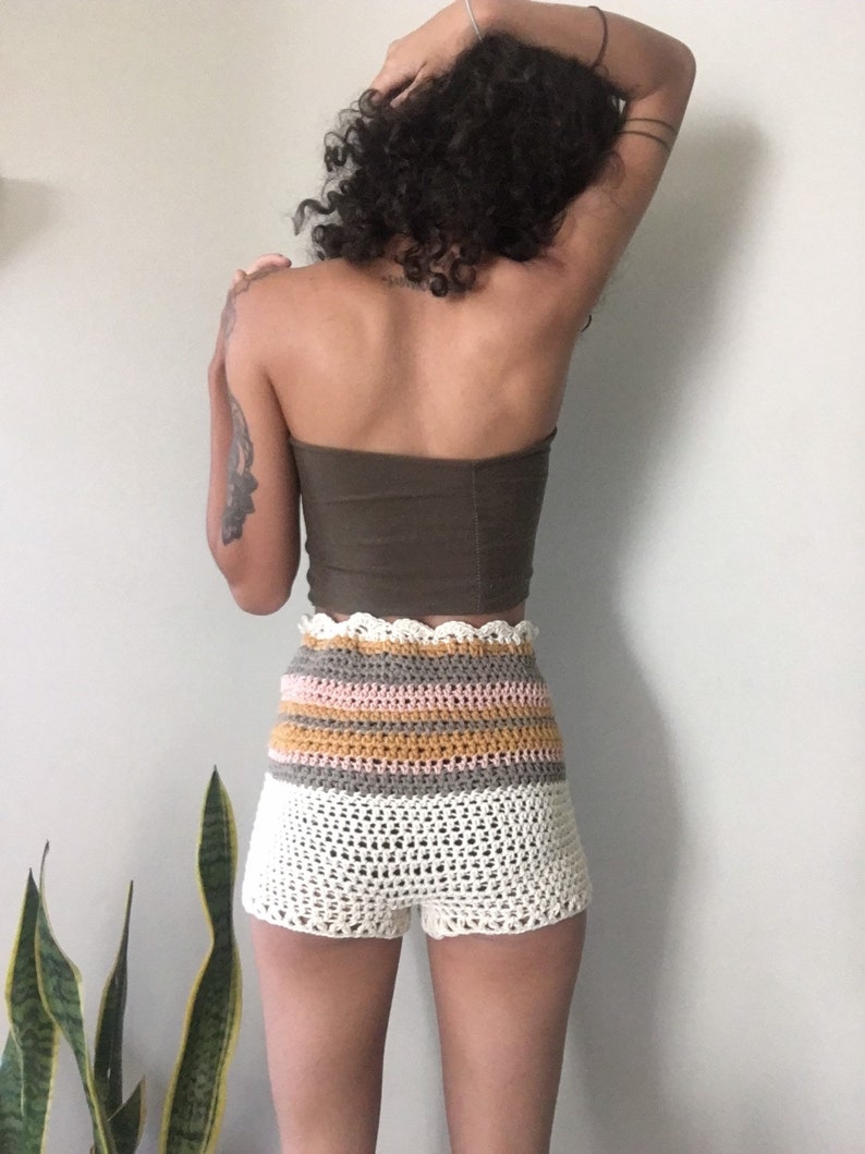 Lacy crochet summer shorts