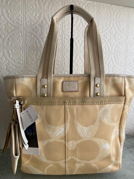 Vintage NWOT Coach Signature Hampton Tote W/wallet - Etsy