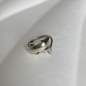 Sterling Silber Delfin Ring