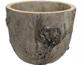 Pinewood Tall Ceramic Planter - 6 quot x 5 quot