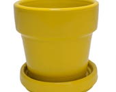 Mini Ceramic Pot Saucer - 2 3 4 quot x 2 3 4 quot - Yellow