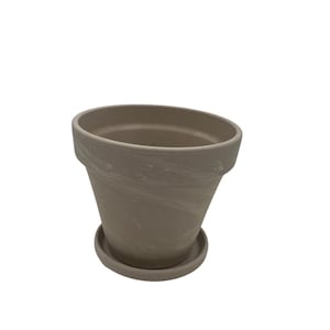 3 - 4" Granite Clay Pots with Saucers - Great for Plants and Crafts
