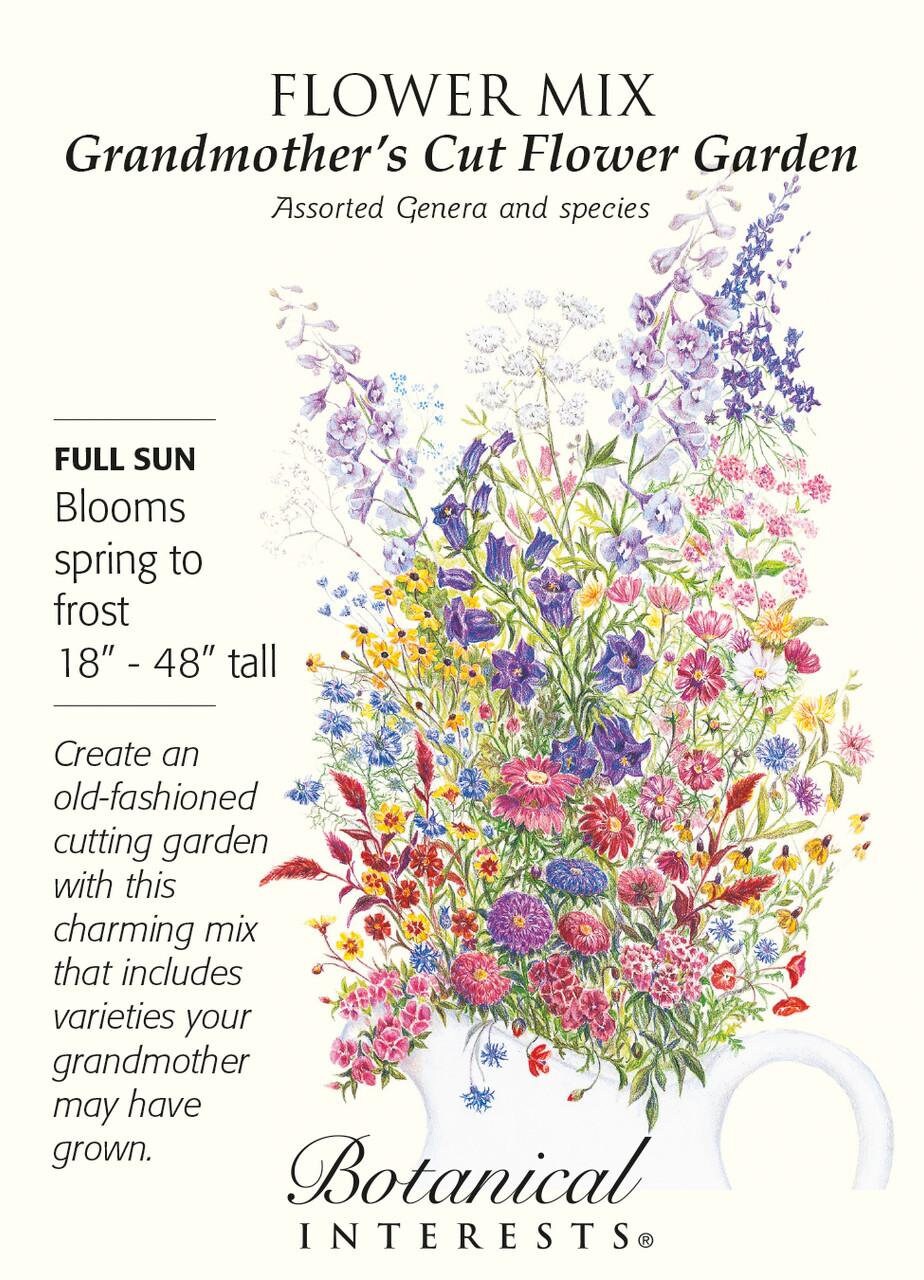 Grandmother's Cut Flower Garden Seed Mix 3 Grams Etsy