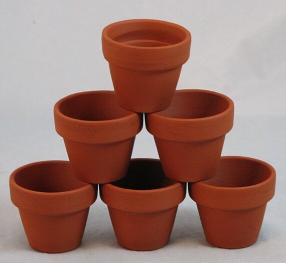 10 2.5 x 2.25 Mini Clay Pots Great for Plants Etsy