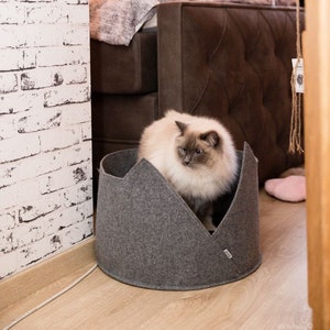 Geflochtener Katzenkorb Aus Baumwollseil – Mit Ohren-Design, Kratzfest Und Atmungsaktiv, Perfektes Schlafplatz Für Katzen Und Kätzchen