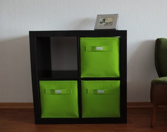 Filzkorb grün Schublade Super Regalkorb auch passend für Ikea Expedit Box Korb Aufbewahrung Storage Box Auch als Maßanfertigung