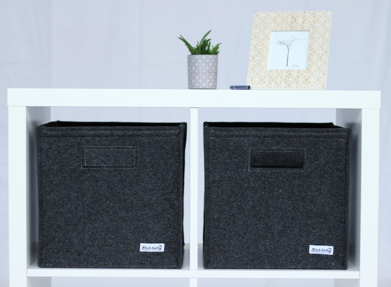 Felt Cube Basket Felt Box Fit Into Lots of Shelves Also in Etsy