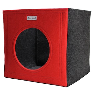 Felt cat cave fits into Ikea Expedit and Kallax, felt cat bed, cat house, pet bed, small puppy bed, pet furniture