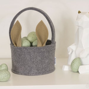 Easter basket made of Felt, Bunny ears, Easter Bunny Bag, Easter Bunny Baskets, Sweet Easter Bucket, Easter Gift, Easter hamper Boys & Girls