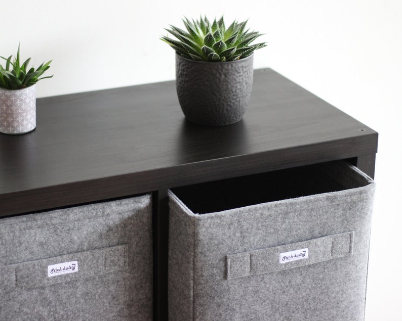 Light Grey Felt Boxes Fit Into Ikea Expedit and Kallax Etsy Australia