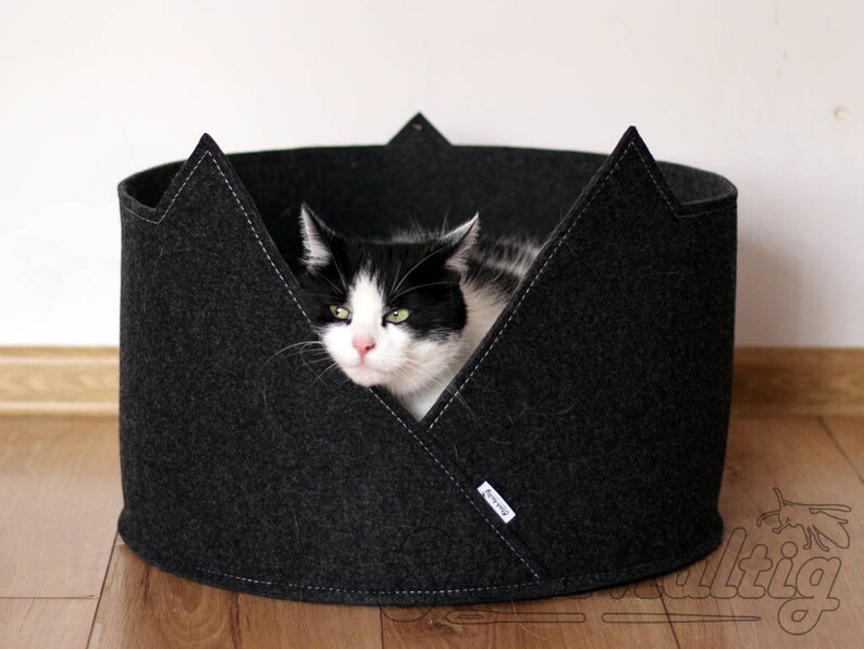 Cat cave pet bed cat bed cat house made of felt ...