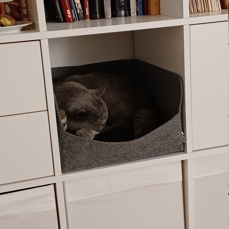Felt Cat Cave Fits Into Ikea Kallax Felt Cat Bed Cat House Etsy