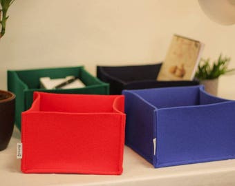 Panier en feutre Panier en feutre Boîte en feutre Rangement Boîte de rangement en feutre Panier de rangement rouge vert bleu jaune cappuccino bleu foncé violet ...