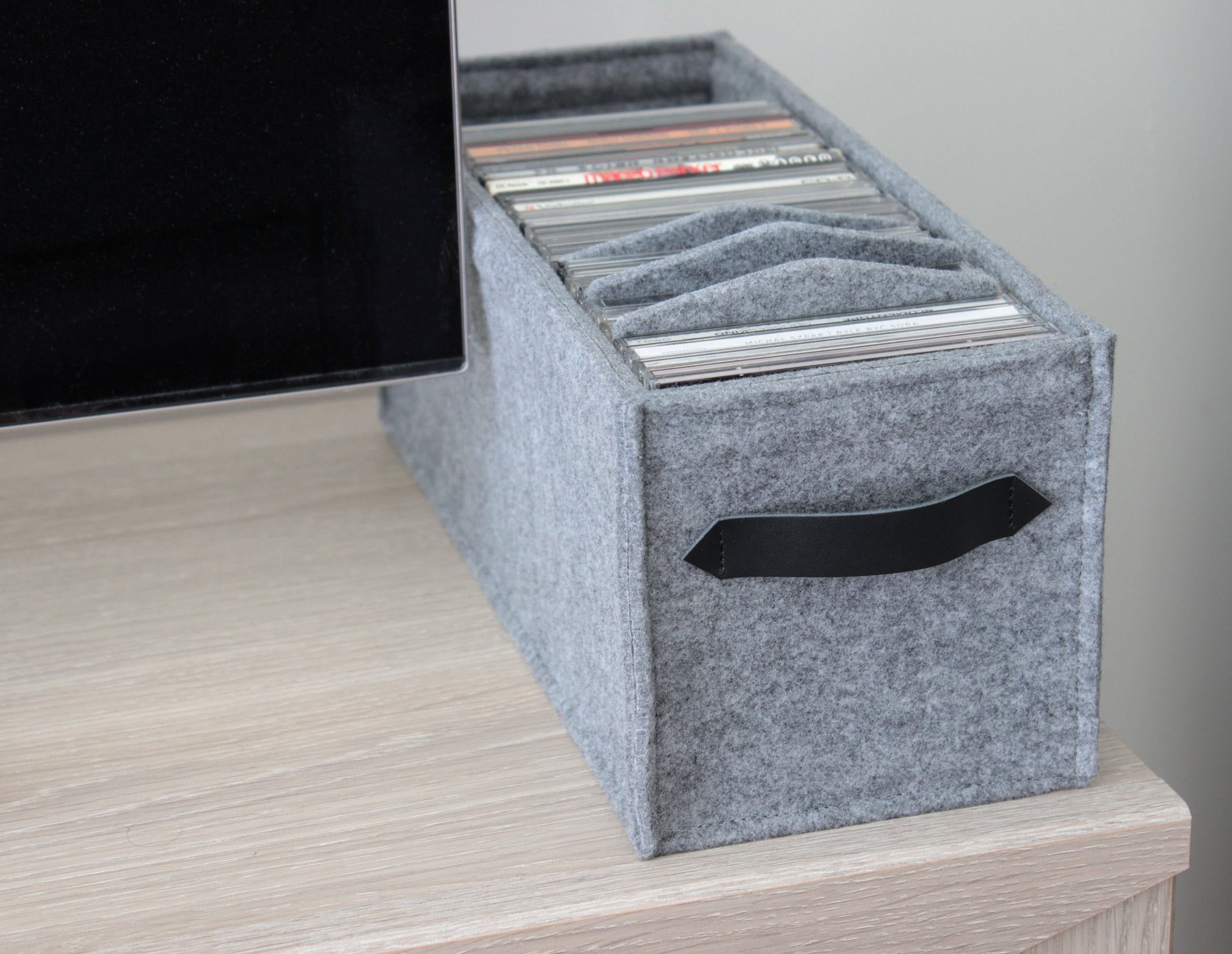 CD Korb CD Aufbewahrung CD Box Filzkorb für CDs mit zwei Etsy
