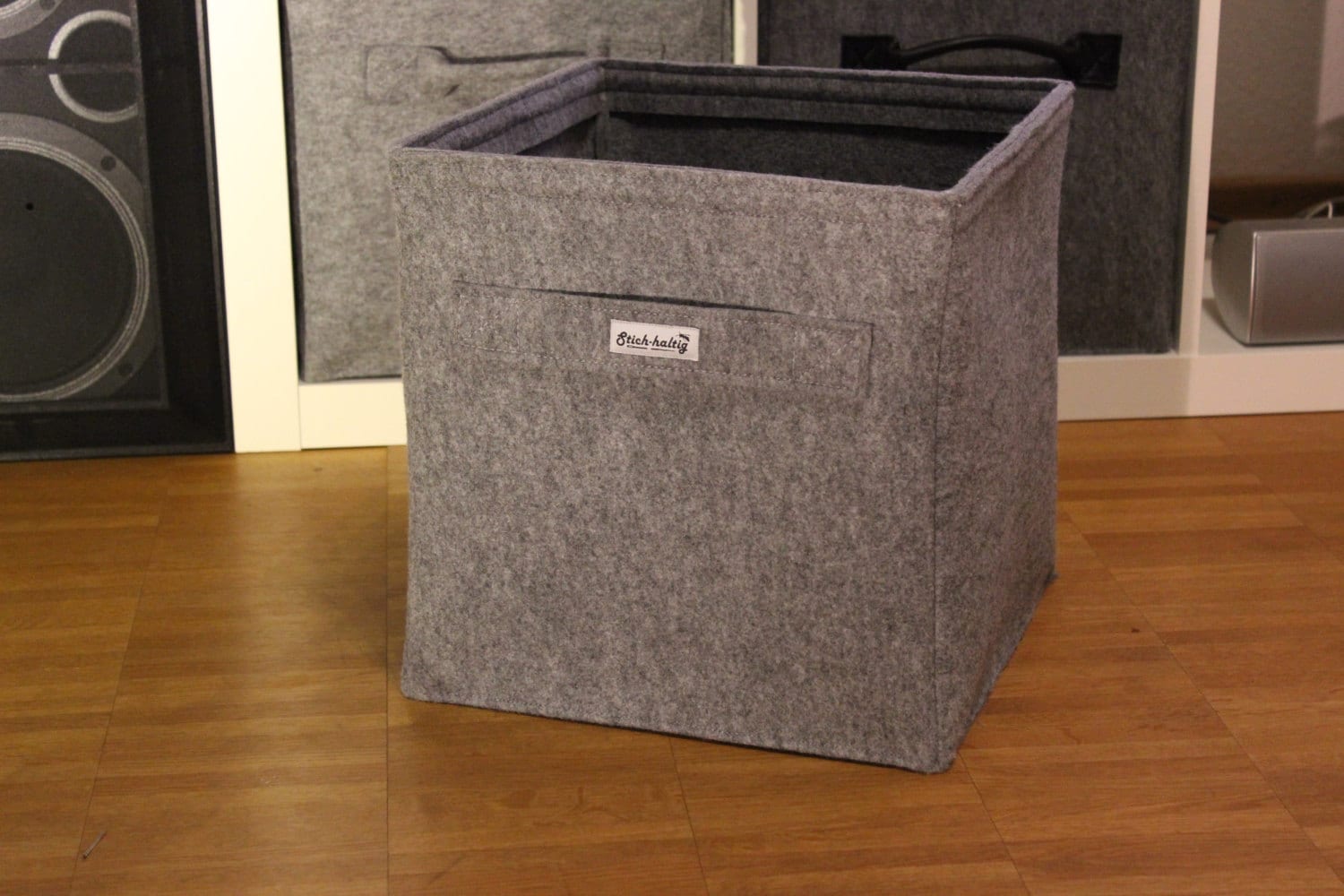 Light grey felt boxes fit into Ikea Expedit and Kallax Etsy