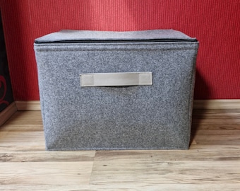 Felt storage bin, Felt boxes fit into Ikea Expedit and Kallax, Felt storage basket for a shelves, Custom-made felt storage boxes