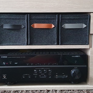 Sturdy CD storage box, CD felt box with leather handles