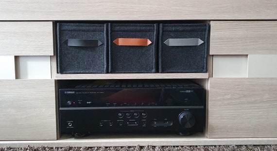 CD Korb, CD Aufbewahrung, CD Box, Filzkorb fr CDs mit zwei praktischen  Ledergriffen - Etsy sterreich