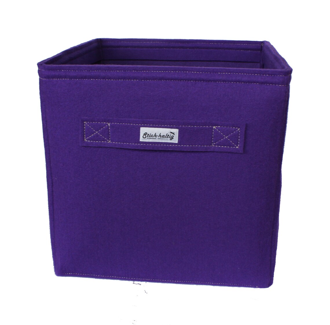 Violet felt storage boxes fit into Ikea Expedit and Kallax Etsy