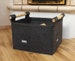 Strong and sturdy log basket M dark grey felt 